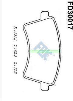 FBK FD30017 - Kit de plaquettes de frein, frein à disque cwaw.fr