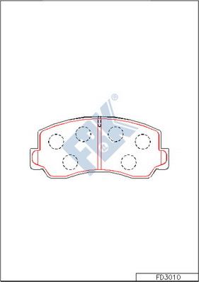 FBK FD3010 - Kit de plaquettes de frein, frein à disque cwaw.fr