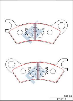 FBK FD3011 - Kit de plaquettes de frein, frein à disque cwaw.fr