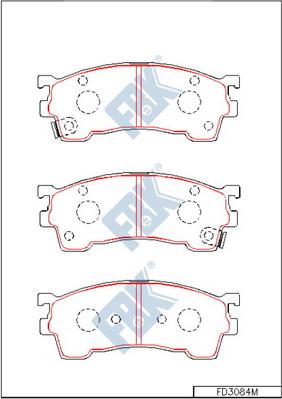 FBK FD3084M - Kit de plaquettes de frein, frein à disque cwaw.fr