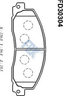 FBK FD30304 - Kit de plaquettes de frein, frein à disque cwaw.fr