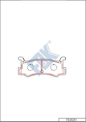 FBK FD3031 - Kit de plaquettes de frein, frein à disque cwaw.fr