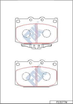 FBK FD3077M - Kit de plaquettes de frein, frein à disque cwaw.fr