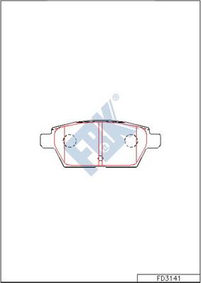 FBK FD3141 - Kit de plaquettes de frein, frein à disque cwaw.fr