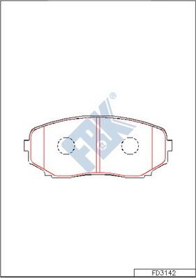 FBK FD3142 - Kit de plaquettes de frein, frein à disque cwaw.fr