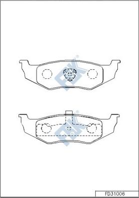 FBK FD31006 - Kit de plaquettes de frein, frein à disque cwaw.fr