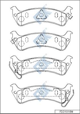 FBK FD31018M - Kit de plaquettes de frein, frein à disque cwaw.fr