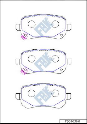 FBK FD31039M - Kit de plaquettes de frein, frein à disque cwaw.fr