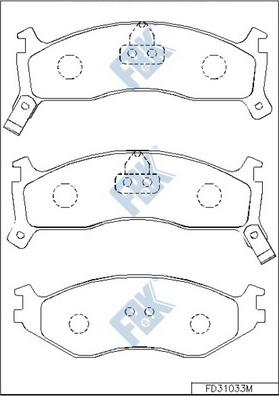 FBK FD31033M - Kit de plaquettes de frein, frein à disque cwaw.fr