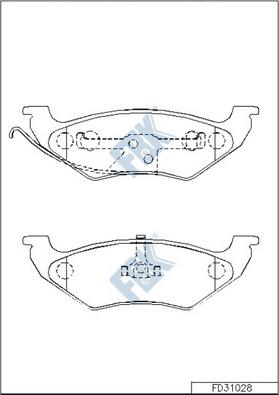 FBK FD31028 - Kit de plaquettes de frein, frein à disque cwaw.fr