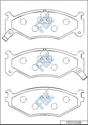 FBK FD31022M - Kit de plaquettes de frein, frein à disque cwaw.fr