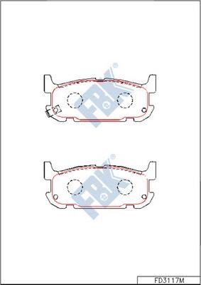 FBK FD3117M - Kit de plaquettes de frein, frein à disque cwaw.fr