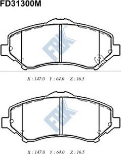 FBK FD31300M - Kit de plaquettes de frein, frein à disque cwaw.fr