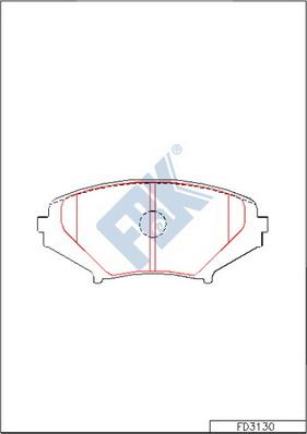 FBK FD3130 - Kit de plaquettes de frein, frein à disque cwaw.fr