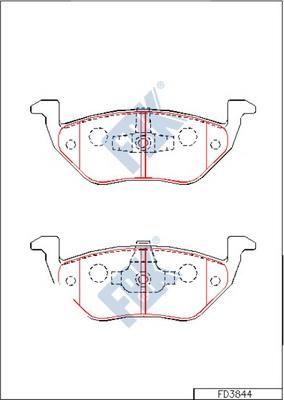 FBK FD3844 - Kit de plaquettes de frein, frein à disque cwaw.fr