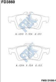 FBK FD3860 - Kit de plaquettes de frein, frein à disque cwaw.fr