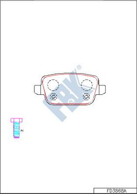 FBK FD3868A - Kit de plaquettes de frein, frein à disque cwaw.fr