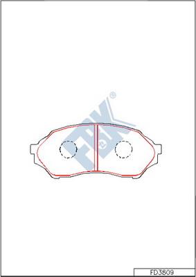 FBK FD3809 - Kit de plaquettes de frein, frein à disque cwaw.fr