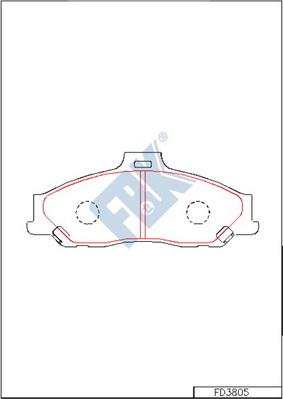 FBK FD3805 - Kit de plaquettes de frein, frein à disque cwaw.fr