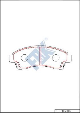 FBK FD3806 - Kit de plaquettes de frein, frein à disque cwaw.fr