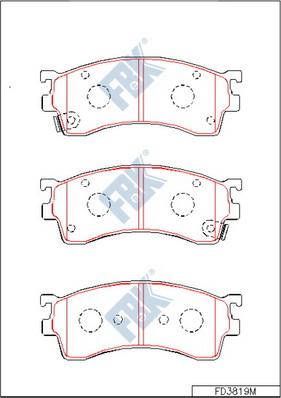 FBK FD3819M - Kit de plaquettes de frein, frein à disque cwaw.fr