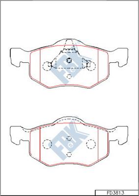 FBK FD3813 - Kit de plaquettes de frein, frein à disque cwaw.fr