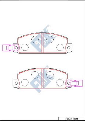 FBK FD3870M - Kit de plaquettes de frein, frein à disque cwaw.fr