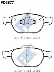 FBK FD3877 - Kit de plaquettes de frein, frein à disque cwaw.fr