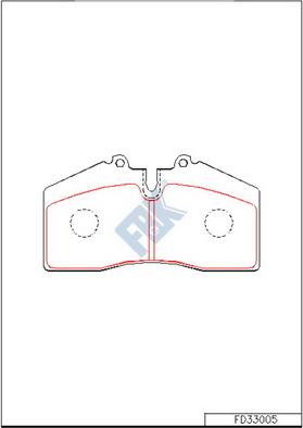 FBK FD33005 - Kit de plaquettes de frein, frein à disque cwaw.fr