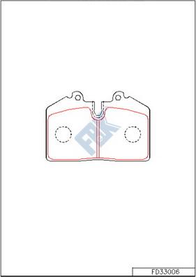 FBK FD33006 - Kit de plaquettes de frein, frein à disque cwaw.fr