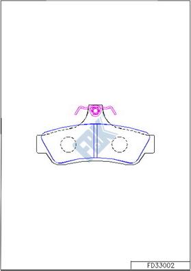 FBK FD33002 - Kit de plaquettes de frein, frein à disque cwaw.fr