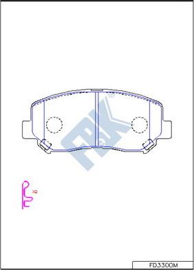 FBK FD3300M - Kit de plaquettes de frein, frein à disque cwaw.fr