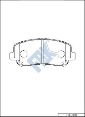 FBK FD3300 - Kit de plaquettes de frein, frein à disque cwaw.fr