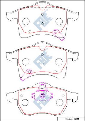 FBK FD33018M - Kit de plaquettes de frein, frein à disque cwaw.fr