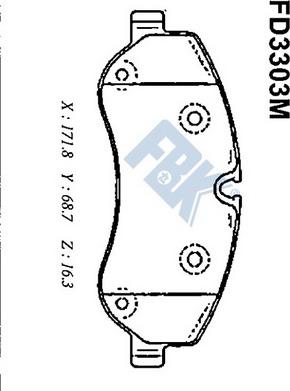 FBK FD3303M - Kit de plaquettes de frein, frein à disque cwaw.fr