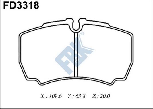 FBK FD3318 - Kit de plaquettes de frein, frein à disque cwaw.fr