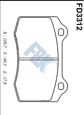 FBK FD3312 - Kit de plaquettes de frein, frein à disque cwaw.fr