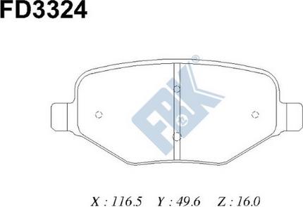 FBK FD3324 - Kit de plaquettes de frein, frein à disque cwaw.fr