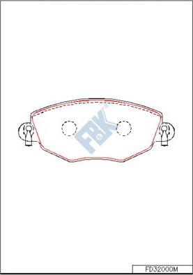 FBK FD32000M - Kit de plaquettes de frein, frein à disque cwaw.fr