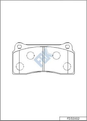 FBK FD32002 - Kit de plaquettes de frein, frein à disque cwaw.fr