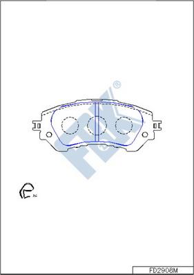 FBK FD2908M - Kit de plaquettes de frein, frein à disque cwaw.fr