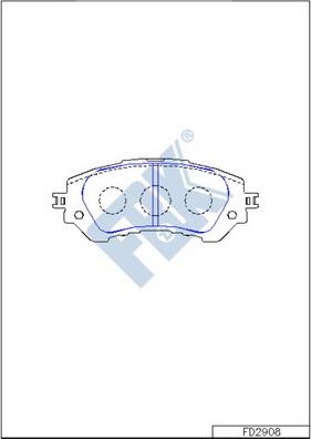 FBK FD2908 - Kit de plaquettes de frein, frein à disque cwaw.fr