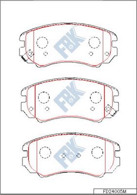 FBK FD24005M - Kit de plaquettes de frein, frein à disque cwaw.fr