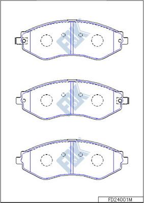 FBK FD24001M - Kit de plaquettes de frein, frein à disque cwaw.fr