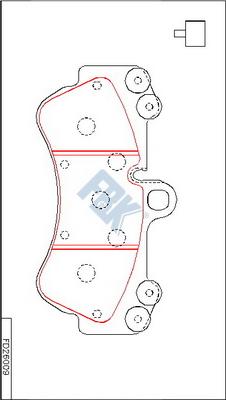 FBK FD26009 - Kit de plaquettes de frein, frein à disque cwaw.fr