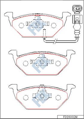 FBK FD26002M - Kit de plaquettes de frein, frein à disque cwaw.fr