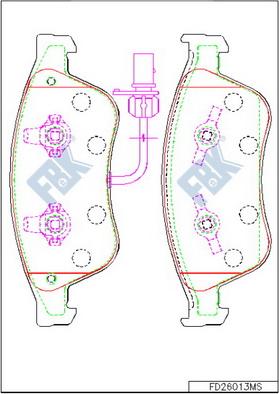 FBK FD26013MS - Kit de plaquettes de frein, frein à disque cwaw.fr