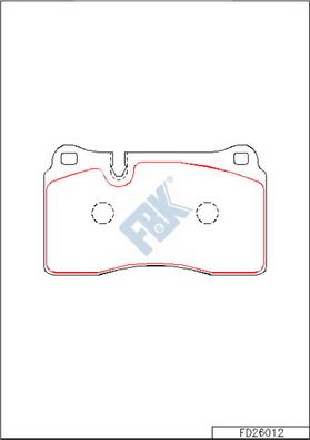 FBK FD26012 - Kit de plaquettes de frein, frein à disque cwaw.fr