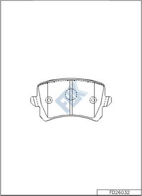 FBK FD26032 - Kit de plaquettes de frein, frein à disque cwaw.fr