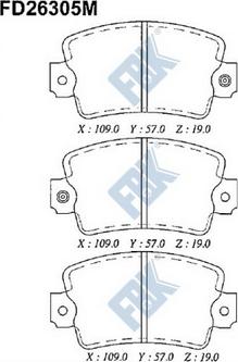 FBK FD26305M - Kit de plaquettes de frein, frein à disque cwaw.fr